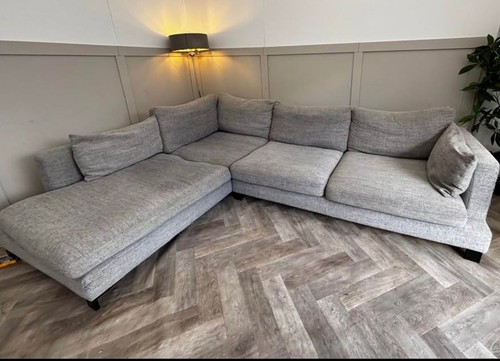 Large grey corner sofa with - corner,