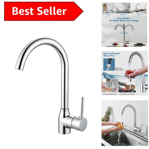 Swan neck chrome kitchen - kitchen, mixer