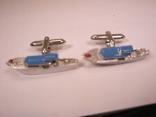 Cabin Cruiser Boats Vintage SWANK Cuff Links  wooden water yacht fishing ski