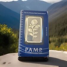 1 oz Pamp Suisse ROSA SILVER Bar .999 Fine Silver Sealed perfect 🎁 or invest 
