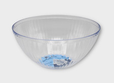 Clear Plastic Round Fluted