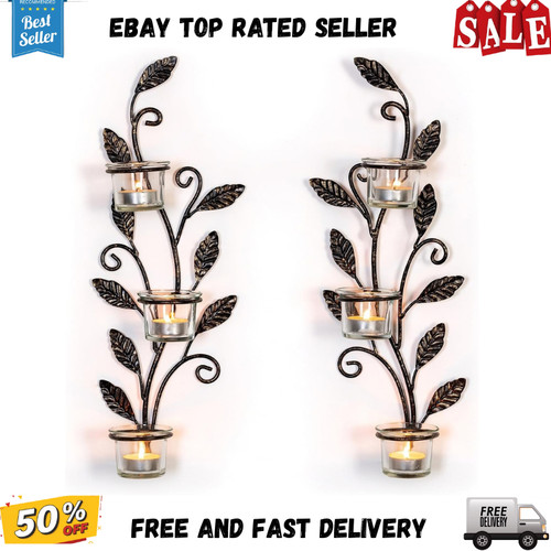 Wall candle holders leaf - wall,