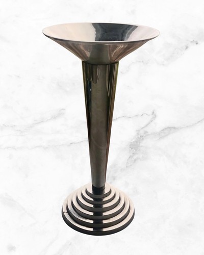 Vintage steel candlestick - vintage,