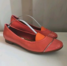 Ladies Clarks Slip On Casual Flat Shoe UK 6 ATOMIC HAZE coral pink gold summer