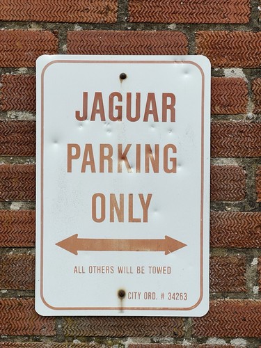 Vintage sign jaguar - sign, parking