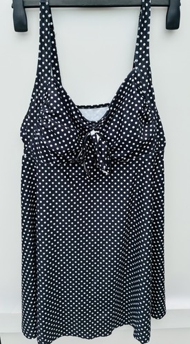 Black polka dot tankini - black,