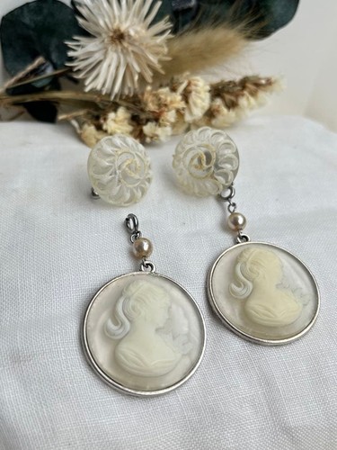 French vintage button 2way - french,