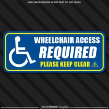 Handicap wheelchair access sticker vehicle decal disabled window parking 8"