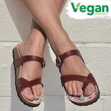 Oxygen Circe Womens Ladies Red Vegan Adjustable Toe Post Sandals Size 4-10