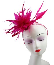 Small Flower Feather Hair Hat Fascinator Headband Clip Wedding Royal Ascot Race