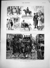 Antique Print Sentries London Public Buildings Dynamite Plot Prisoners 1883