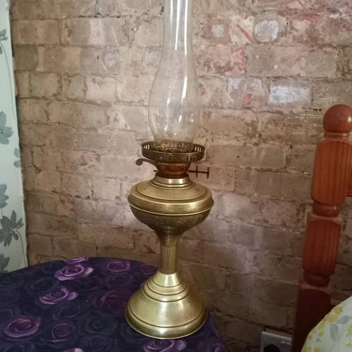 Antique victorian brass oil - brass,