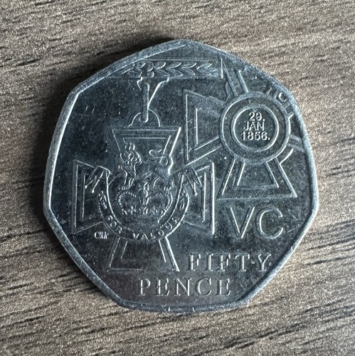 Circulated 50p coin - uk,