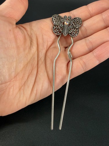 Vintage butterfly hairpin - vintage,
