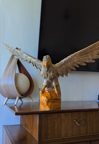 Large russian carved eagle - large,