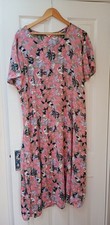 Cotton Traders Short Sleeved Floral Midi Dress Size 20