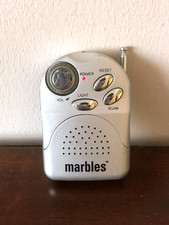 Marbles portable radio with belt clip, used but working