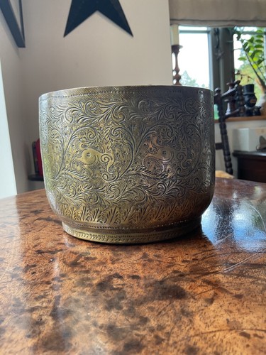 Antique indian brass pot - brass,