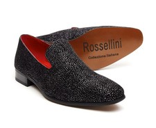 Guciani Men’s Black Glitter Slip-On Loafers  shoe – Premium Style That Shines