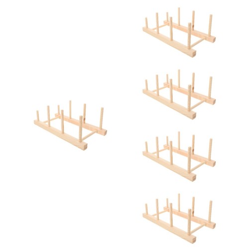 Brown wooden spool holder - brown,
