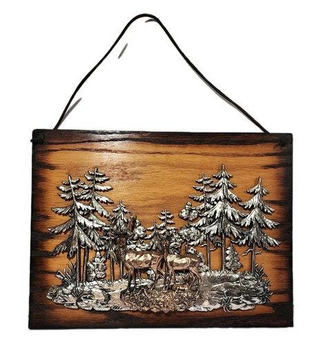 Rustic elk deer art wood - 3d,