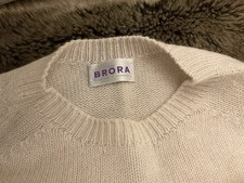 Brora Women's Cashmere Jumper In Neutral Beige/Cream - Size 16-18