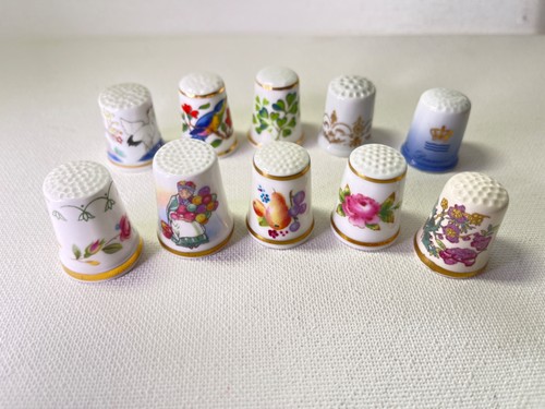 Bone china thimbles - bone,