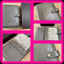 ORGANISER-MULBERRY AGENDA-PEWTER METALLIC CALF LEATHER-RARE-NO LONGER PRODUCED