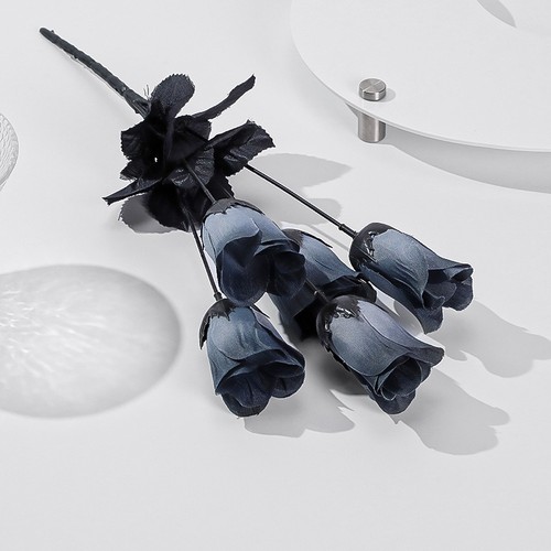 6pcs gothic roses dark - roses,