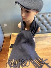 Heritage Traditions Blue Herringbone Flat Peaked Cap And M&S Blue Scarf