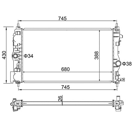 Radiator engine cooling - engine,