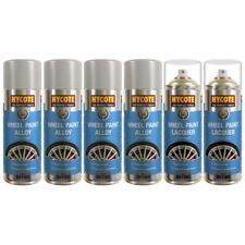 Hycote Silver Alloy Wheel Paint x4 and Lacquer x2 Alloy Wheel Refurb Kit