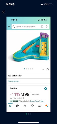 Little tikes inflatable - inflatable, water