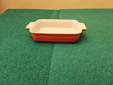 Le Creuset Serving Baking Dish Flame Orange Good Condition.