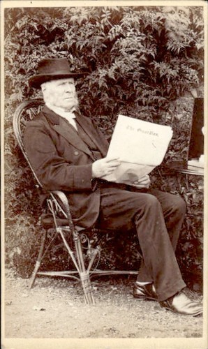 Old man reading - old,