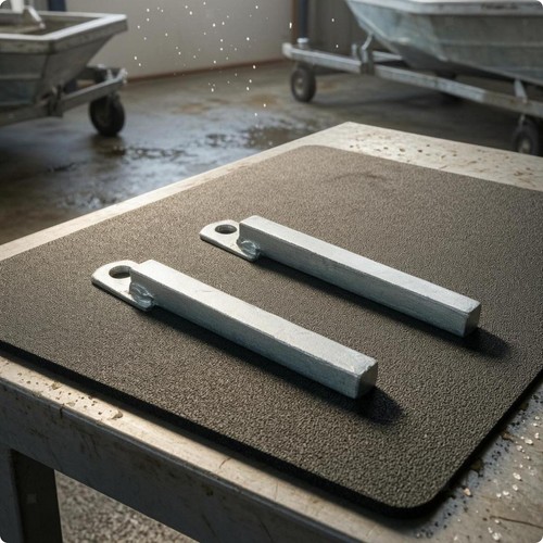 Compact boat trailer keel