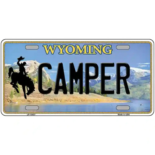 Camper wyoming metal novelty - metal,