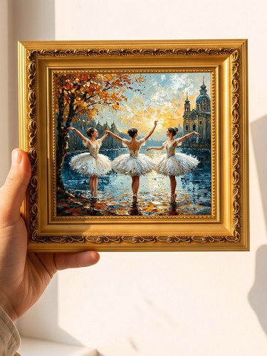 Three ballerinas autumn oil - three,