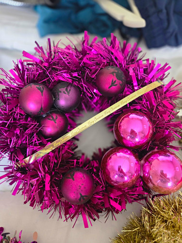 Hand made pink purple - made,,