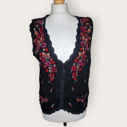 Erika black floral embroidered - erika,