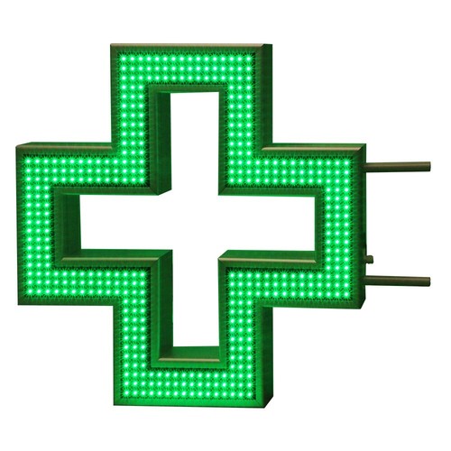 Led cross pharmacy sign 90x90 - led,