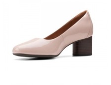 New Clarks UK 5.5 /EU 39 Un Cosmo Dress Dusty Rose Pink Patent Leather Pump Shoe