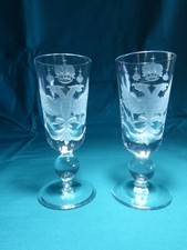 Pair Engraved RUSSIAN LIQUEUR