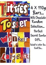 4 X Rude Funny Chocolate Bars
