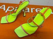 ASOS High Heeled Sandals, Neon Green, Yellow, Pink, Orange, Size 6, B14 S, 12611