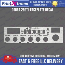 COBRA 29 GTL cb radio faceplate bezel Decal Sticker BRUSHED ALUMINIUM VINYL