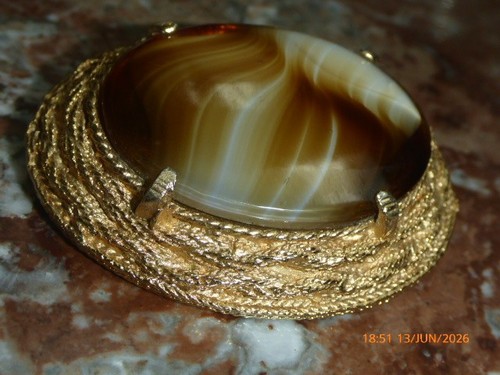 Vintage sphinx brooch oval - vintage,
