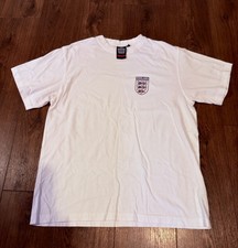 Admiral Mens England Football Short Sleeve White T Shirt Retro vintage XL