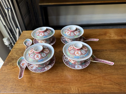 Pieces chinese famille - chinese, rose