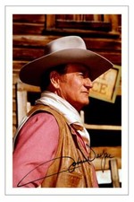 JOHN WAYNE AUTOGRAPH SIGNED PHOTO POSTER PRINT